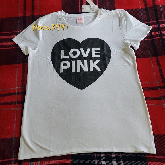 PINK Campus short sleeve tee size Large NWT - Picture 7 of 11